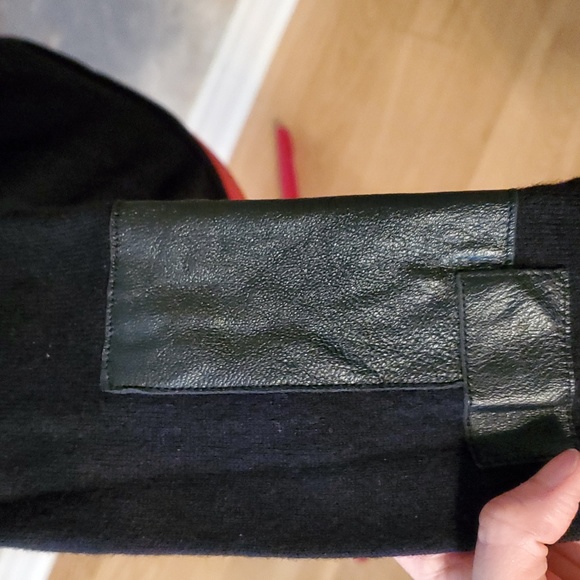 Zadig & Voltaire Daphnee wool cashmere leather patch cardigan - Picture 3 of 12